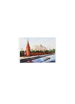 Магнит акварель Кремль вид с Каменного моста (МЗ/202/001)