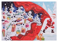 Адвент-календарь Подарок с окошками-сюрпризами (картон) (41,5х29,5) (90662)