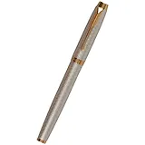 Ручка-роллер Parker, IM Premium Warm Silver GT, подарочная черная