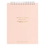 Блокнот А5 80л кл. "Flora", розовый, карт.обл., спираль, микротекстурирование, ламинация, тиснение золотой фольгой