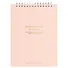 Блокнот А5 80л кл. "Flora", розовый, карт.обл., спираль, микротекстурирование, ламинация, тиснение золотой фольгой - 0