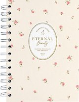 Тетрадь 120л кл. "Posy", айвори, тв.переплет, спираль, микротекстурирование, ламинация, тиснение золотой фольгой