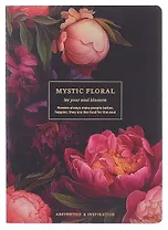 Тетрадь 40 листов в клетку "Blossom. Bouquet on black", сшивка