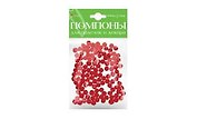 Набор для творчества HOBBY TIME, Помпоны пушистые Красные, 8мм, 120шт