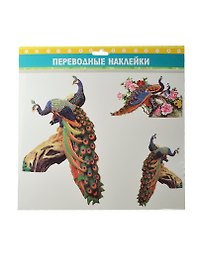 Наклейка-переводка Райский сад с павлинами (132951) (28х23см) (упаковка)