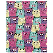 Тетрадь на кольцах в клетку Academy Style, "Паттерн из ярких котов", 100 листов