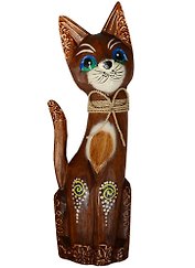 Сувенир дерево Кошка Тиги (30 см) (1221794)