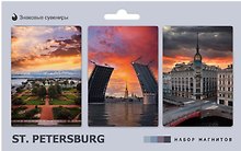 Набор магнитов СПб ST. PETERSBURG 1 (автор фото А.Михайлов ) (3шт) (МВ2026-108)