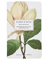 Планер недат. 32л 130*210 "Flora", магнолия, мягк.переплет, микротекстурирование, ламинация, скрепка, тиснение черной фольгой