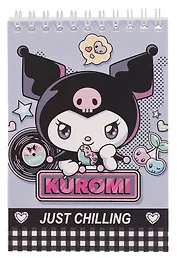 Блокнот А6 60 листов, клетка, "Куроми-2" гребень