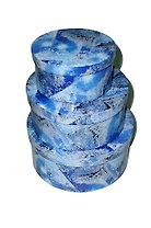 Коробка подарочная круг карт.бум. большая, ассорти, GRAND GIFT