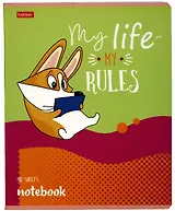 Тетрадь в клетку Hatber, "Рыжий Коржик", 48 листов, в ассортименте