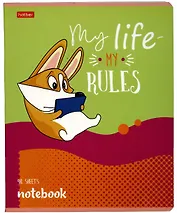 Тетрадь в клетку Hatber, "Рыжий Коржик", 48 листов, в ассортименте