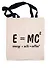 Сумка-шоппер E=MC (Energy=milk*coffee)  бежевая, текстиль 40см.*32см. - 0