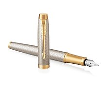Перьевая ручка Parker, IM Premium Warm Silver GT, синяя