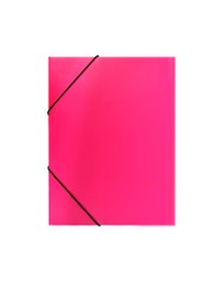 Папка на резинках А4 "Neon" розовая, 3 клапана, пластик, Erich Krause