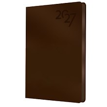 Ежедневник дат. 2027г. А6 176л "Soft Touch" американо, иск.кожа, интегр.переплет, тонир.блок, скругл.углы, ляссе, инд.уп