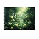 Альбом для рисования 40л А4 "Secret garden" гребень, мел.картон, выб.лак, блестки «Золото»