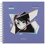 Скетчбук 150*150 60л "Kawaii" белый офсет, 120г/м2, тв.обложка, выб. лак, софт. тач, спираль