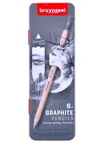 Карандаши ч/гр 06шт "Expression" металл.кор. 