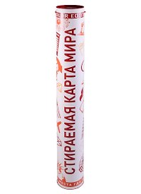 Стираемая карта мира (скретч-карта) "NEW Color Edition", 42х59 см (красная, стираемый слой - серебро)