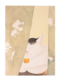 Записная книжка «Котик по кличке Миндаль 2» А6+, 18 листов, нелинованная, скрепка