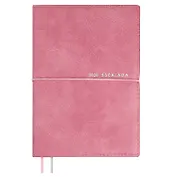 Ежедневник дат. 2026г. А6+ 128л "Шеврет" розовый, кожзам, мягк. переплет, застёжка-резинка, закладка, тисн. фольгой, офсет, справ.мат-лы, 2 ляссе, инд.уп
