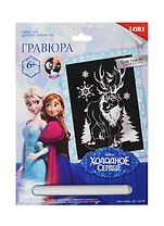 LORI Грд-026 Гравюра Холодное сердце Disney бол. Свен и Олаф серебр. металлик (6+) (упаковка)