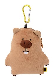Брелок Мишка (кошелек коричневый) (текстиль) (13см) (12-202510-HANG_247)