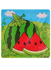 Деревянная пазл-рамка Рыжий кот Арбуз 20 элементов 15х15см (G213)