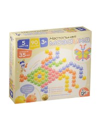 Мозаика настольная Cream (пастель) (01538) (5 цв.) (90 фишек) (D=35мм) (3+) (коробка)