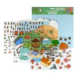 Наклейки-румбокс для создания миниатюрных сцен "4 сезона", размер 264х211 мм. Металлический пинцет в наборе