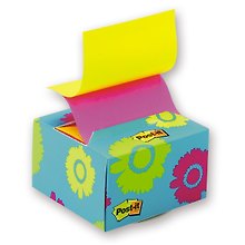 Блок бумаги 76*76 самоклеящийся Post-it 200л, "Цветы", Z-сложение, вакуумн.держ., 3M