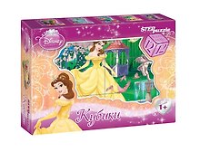 Игровой набор, Кубики, Disney/Дисней Бэль", 12 штук, в картонной упаковке"