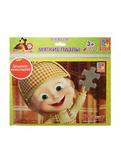 Мягкие пазлы Маша и Медведь А4 (Маша Шерлок Холмс) (35 элементов) (VT1102-07) (4 мм) (3+) (упаковка)