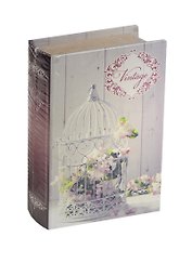 Шкатулка-книга сейф МДФ Винтажная клетка (39513) (17х11х5)