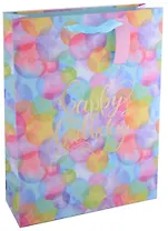 Пакет А3 32*42*11,5 "Happy birthday!" нейтр., бум., тиснение золот.фольгой, тег