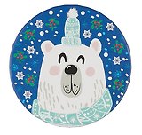 Коробка подарочная "Зимний мишка" 14*9,5см, Новый год, картон