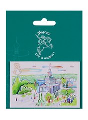 Магнитная открытка Москва ВДНХ (Пастель) (МОМск-05)