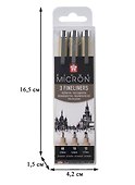 Ручки капиллярные черные 03шт "Pigma Micron" 0.5мм, 0.6мм, 0.7мм - 2