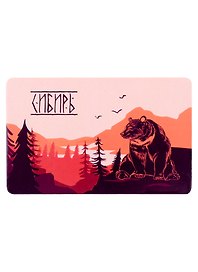 Магнит Сибирь (коралловый) (9х5,5) (винил)
