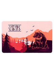 Магнит Сибирь (коралловый) (9х5,5) (винил)
