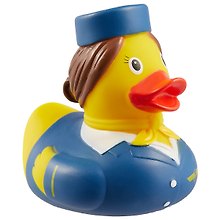 Игрушка для ванной, уточка резиновая FUNNY DUCKS "Уточка стюардесса" (1871)
