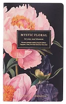 Тетрадь 130*210, 40 листов в линейку "Blossom. Peonies on black", сшивка