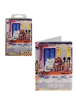 Обложка для паспорта Cats in the City (Коты на балконе) (ПВХ бокс)