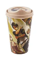 Стакан с крышкой Атака титанов Группа Леви (пластик) (550 мл)