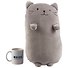 Мягкая игрушка Кот толстяк серый (текстиль) (40см) - 2