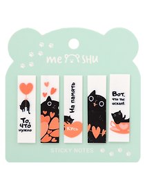 Закладки самоклеящиеся 12*45мм 5шт*20л "Cute kitten", Meshu