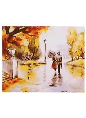 Набор д/творчества Рыжий кот Холст с красками 30х40см по номерам (в коробке) (20цв.) Влюбленные в парке Х-2903