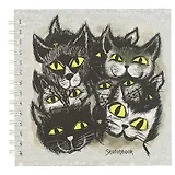 Скетчбук «Чёрные коты», 80 листов, 19.5 x 20.5 см